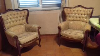 Ocasion Sillones Clásicos Beige y Marrón