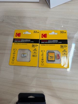 2 Tarjetas MicroSD KODAK 32GB UHS-I U3 V30 A1