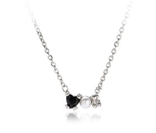 Collar Tous Corazón Negro y Perla