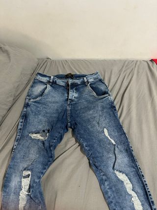 Pantalón Vaquero SikSilk Azul Roto