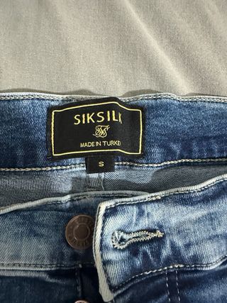 Pantalón Vaquero SikSilk Azul Roto