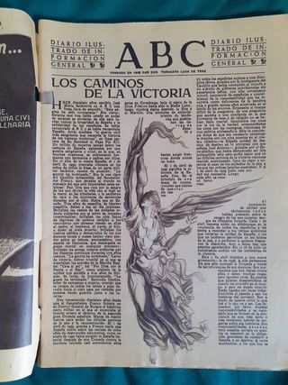 Periódico ABC 1 abril 1956. Aniversario Fin Guerra