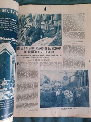 Periódico ABC 1 abril 1956. Aniversario Fin Guerra