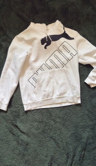 Sudadera Puma Blanca con Logo