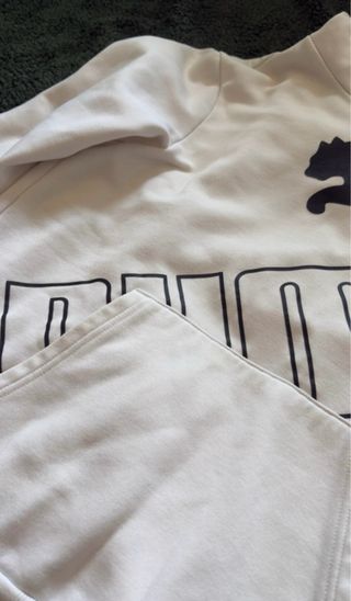 Sudadera Puma Blanca con Logo