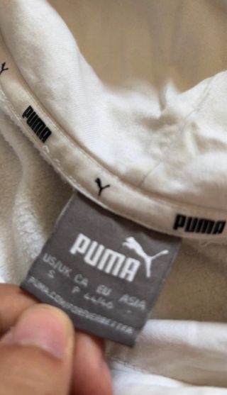 Sudadera Puma Blanca con Logo