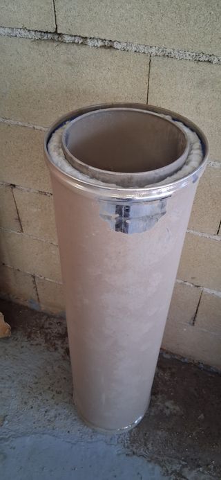 Tubo chimenea doble pared 1.metro alto diametro