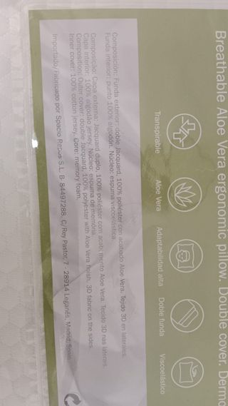 Almohada cervical Pikolin Aloe Vera