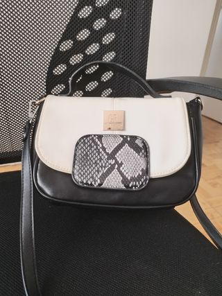 Bolso Piel Blanco y Negro