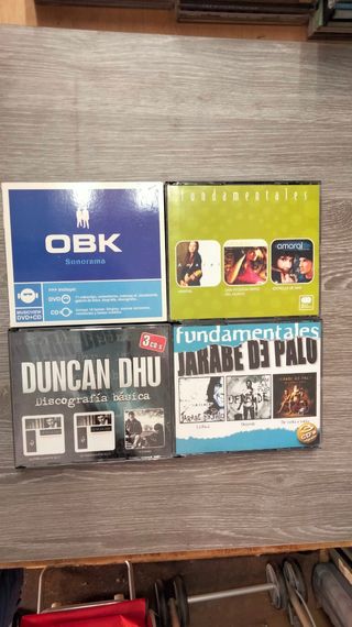 CDs: OBK, Amaral, Duncan Dhu, Jarabe de Palo