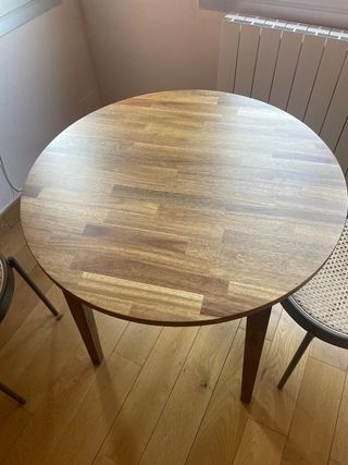 Mesa redonda madera acacia