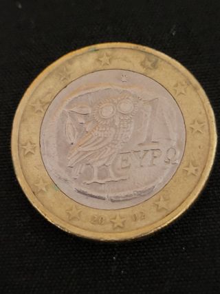 Moneda 1 Euro Grecia Búho 2002 Precio negociable