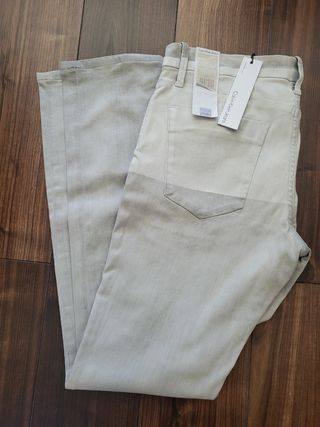 Vaqueros Calvin Klein Hombre Gris/Blanco Talla M 