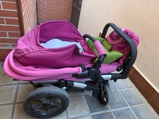 Carrito de bebé Concord rosa y verde