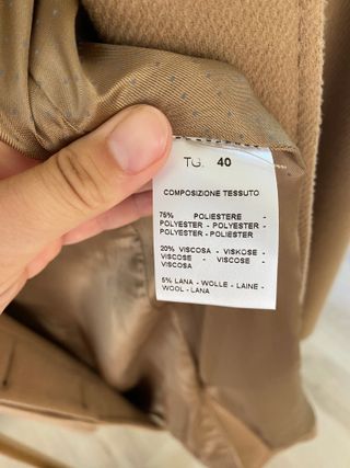 Abrigo Vintage Nina Ricci Camel Talla S