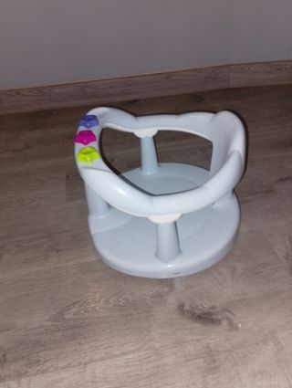 Asiento bañera bebé con 3 juguetes