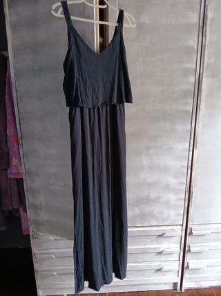 Vestido largo azul marino informal