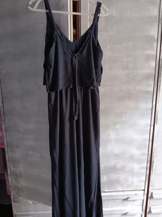 Vestido largo azul marino informal