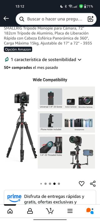 Trípode SmallRig CT-10 Aluminio