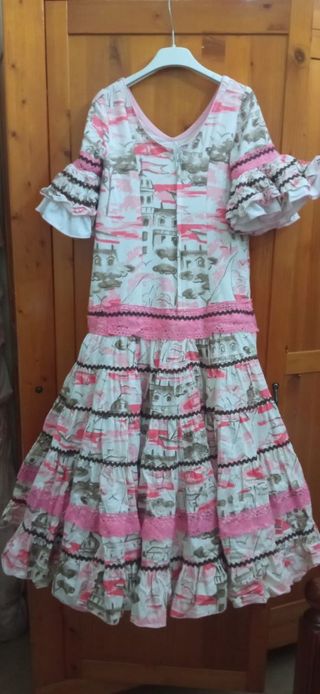 Vestido Flamenca Infantil 6-8 Años