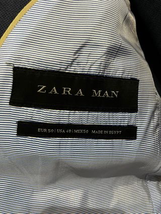 Traje Zara Man Azul Talla M