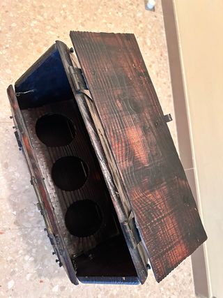 Botellero de madera para 3 botellas