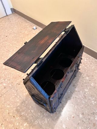 Botellero de madera para 3 botellas