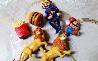 Lote Juguetes Antiguos: Mario, Yu-Gi-Oh!, Leones