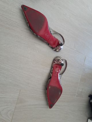 Zapatos tacón Úrsula Mascaro serpiente rosa