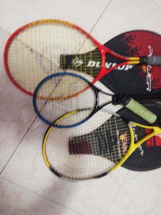 Lote de raquetas de tenis y pádel