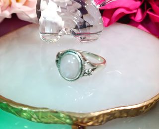 Anillo Plata Con Cuarzo Rosa Ovalado