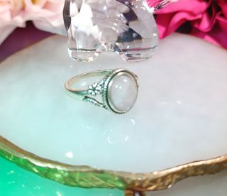 Anillo Plata Con Cuarzo Rosa Ovalado