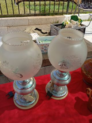 2 Lámparas de Mesa Antiguas