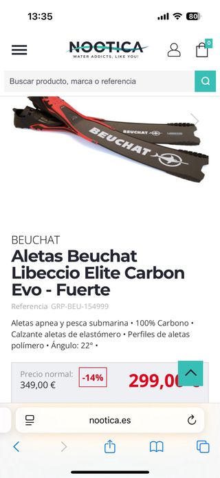 Pinne Beuchat Libeccio Elite Carbon