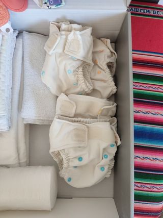 Pañales de tela reutilizables