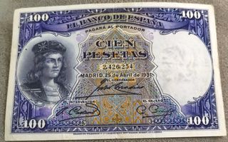 Billete antiguo español