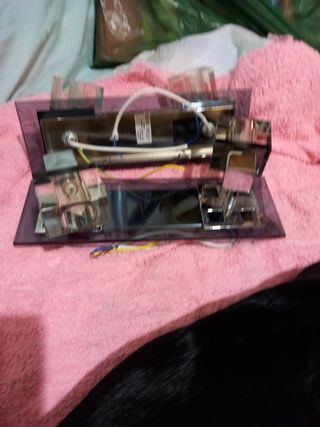 Lámpara de pared moderna cristal y metal