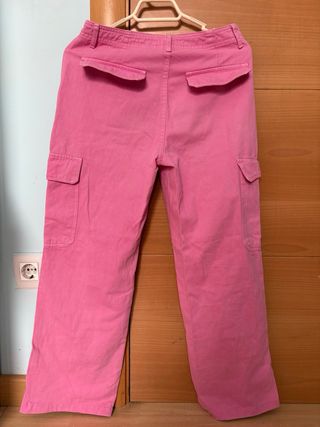 Pantalón Vauqero Rosa Cargo