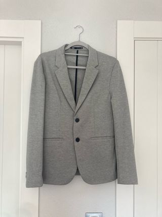 Americana Zara Gris Talla S/38