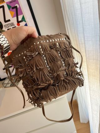 Bolso Zara Piel Vuelta Tachuelas