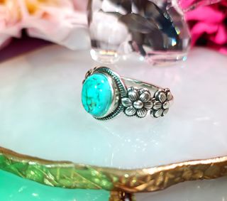 Anillo Plata 925 Turquesa Natural