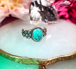 Anillo Plata 925 Turquesa Natural