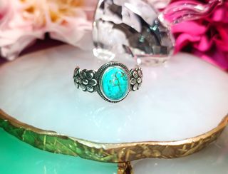 Anillo Plata 925 Turquesa Natural