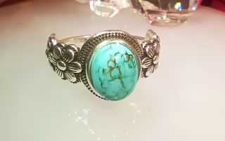 Anillo Plata 925 Turquesa Natural