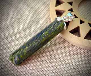 Colgante Turmalina Verde XXL en Plata