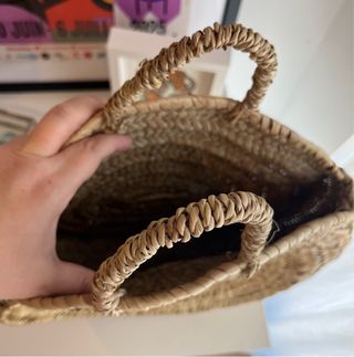 Bolso de mano de paja marroquí