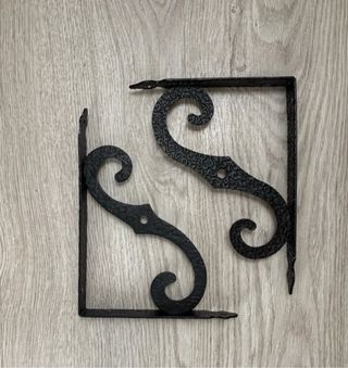 Soportes Estantería Metálicos Negros