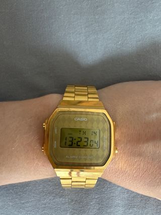 Casio Digital Dorado Vintage Rombo