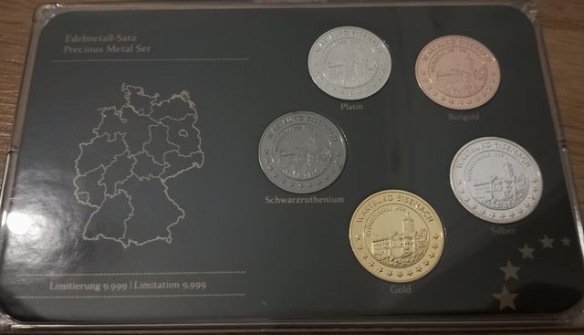 Set medallas Alemania Metales Preciosos 2022