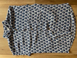 Camisa vintage hombre azul y blanco